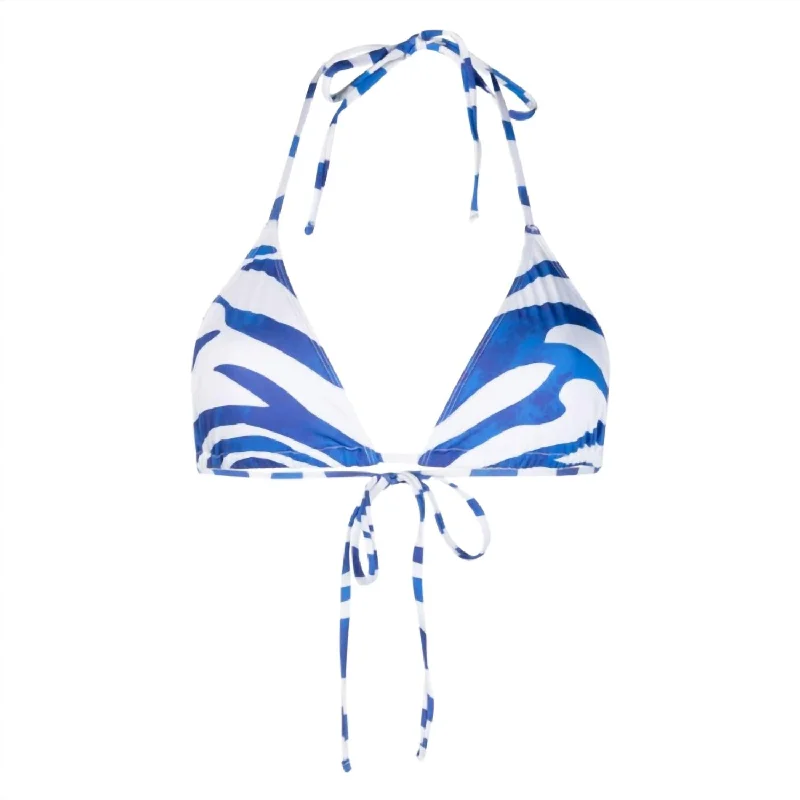 Elvis Bikini Top In Blue Mer